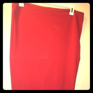 Red pencil skirt